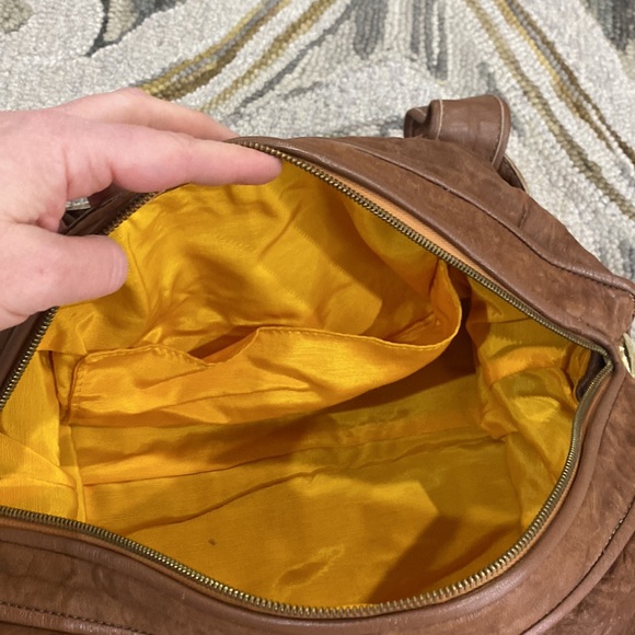 💕 Gustto Baca vintage brown Italian soft leather large satchel $690 💕 - Picture 13 of 16